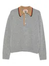 N°21 Buttoned Wool Sweater In Gray