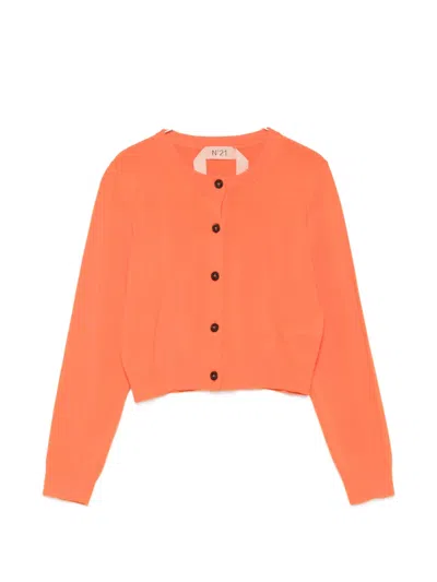 N°21 Button-up Cardigan In Orange