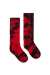 N°21 Calzini In Misto Cotone Tie-dye In Red