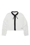 N°21 Camicia In Crêpe Con Fiocchetto In White