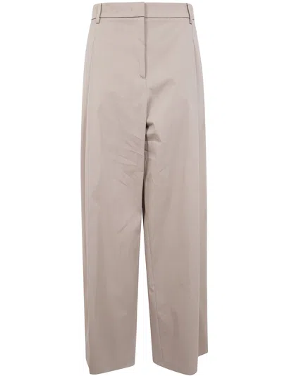 N°21 Canvas Wide Leg Pants In Neutral