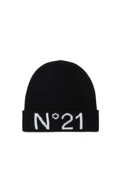 N°21 Cap With Logo In Black