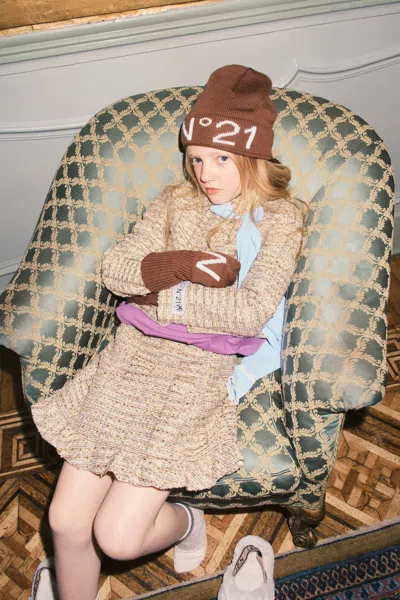 N°21 Cap With Logo In Brown