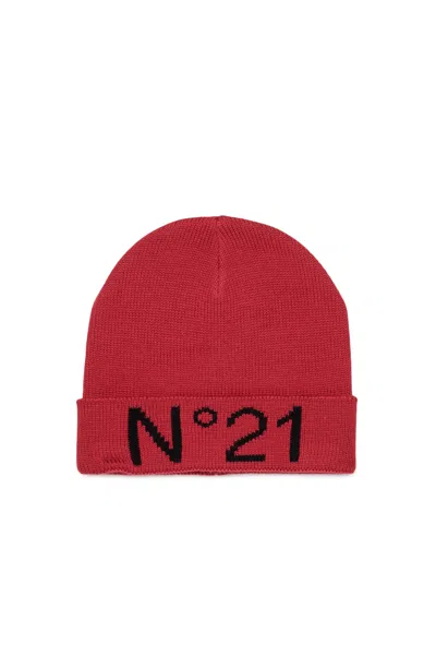 N°21 Cap With Logo In Pink