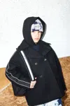 N°21 Long Double-breasted Peacoat Coat In Black
