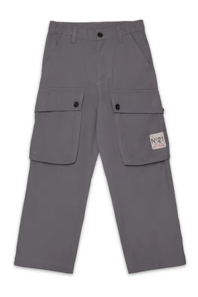 N°21 Cargo Pants With Logo In Gray