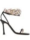 N°21 Chain Heeled Sandals In Multi