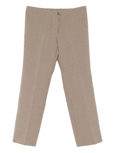 N°21 Check Pants In Neutral