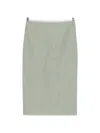 N°21 Check-pattern Skirt In Green