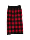 N°21 Check-pattern Knitted Midi Skirt In Multi