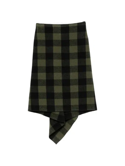 N°21 Check-pattern Midi Skirt In Multi