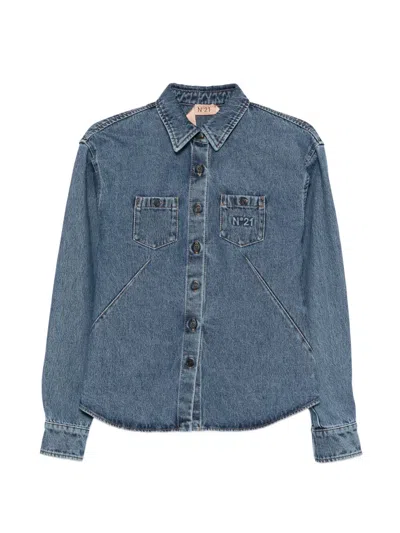 N°21 Chest-pockets Logo Shirt In Blue