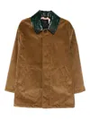 N°21 Crocodile-collar Corduroy Jacket In Brown