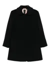N°21 Peter-pan Collar Patch-pocket Coat In Black