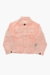 N°21 Coated Cotton Utility Jacket In Pink