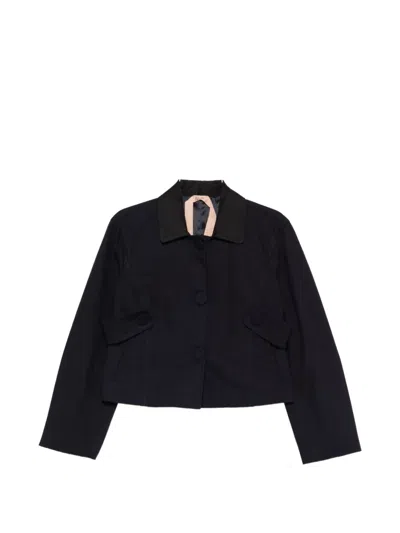 N°21 Collared Button Jacket In Black