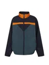 N°21 Colour-block Zip-up Bomber Jacket In Blue