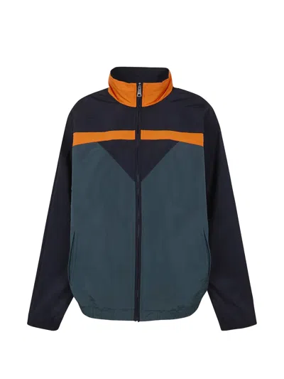 N°21 COLOUR-BLOCK ZIP-UP BOMBER JACKET