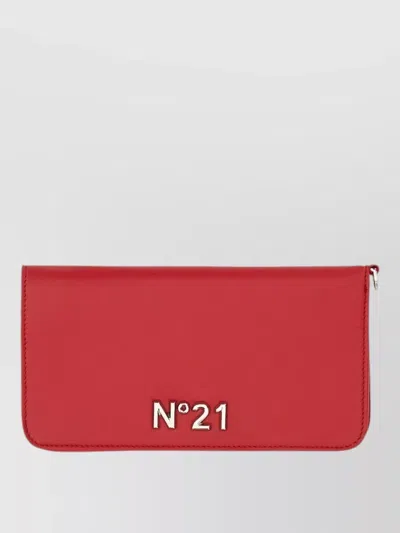 N°21 Compact Wallet Logo Metal Detail Zip Snap