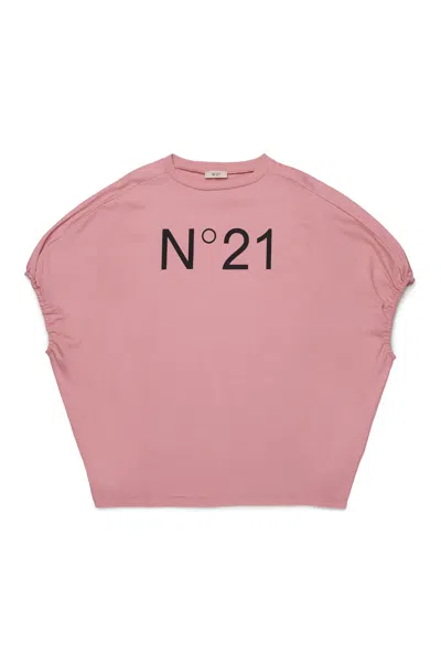 N°21 Kids' Gathered T-shirt In Pink