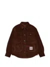 N°21 코듀로이 로고 패치 셔츠 In Brown