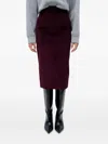 N°21 Corduroy Midi Skirt In Purple