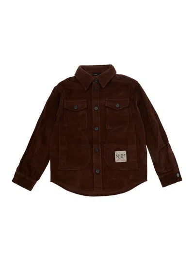 N°21 Nº21 Corduroy Shirt In Brown