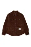 N°21 코듀로이 로고 패치 셔츠 In Brown