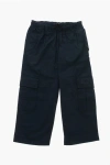 N°21 Cotton Cargo Pants With Drawstring In Black