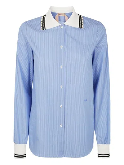N°21 Cotton Shirt In Blue
