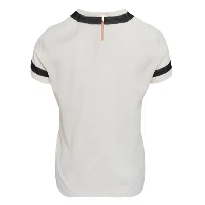 N°21 Crepe De Chine Short Sleeve Blouse In White