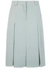 N°21 Crepe Sable Midi Skirt In Green