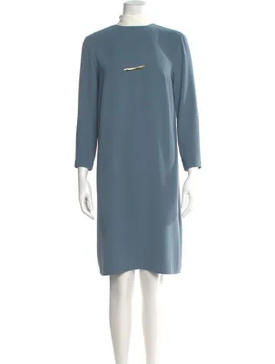 Pre-owned N°21 Crew Neck Knee-length Dress In Blue
