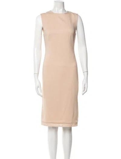 Pre-owned N°21 Crew Neck Knee-length Dress In Neutral