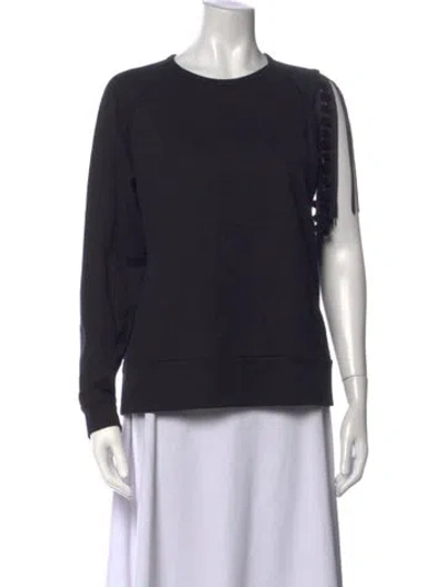 Pre-owned N°21 Crew Neck Long Sleeve Top In Black