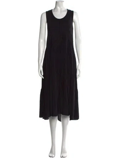 Pre-owned N°21 Crew Neck Midi Length Dress In Black