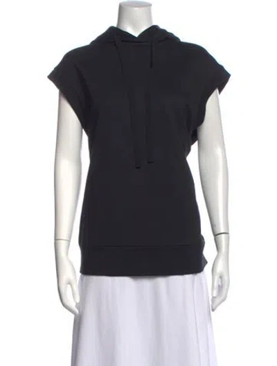 Pre-owned N°21 Crew Neck Short Sleeve Hoodie In Black