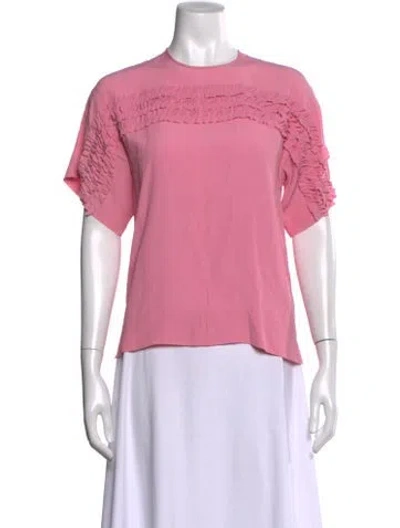 Pre-owned N°21 Crew Neck Short Sleeve Top In Pink