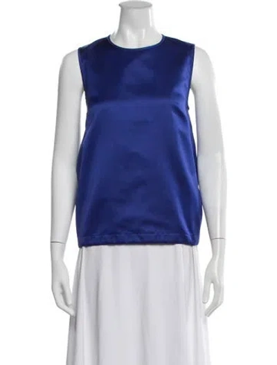 Pre-owned N°21 Crew Neck Sleeveless Top In Blue/purple