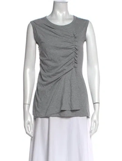 Pre-owned N°21 Crew Neck Sleeveless Top In Gray