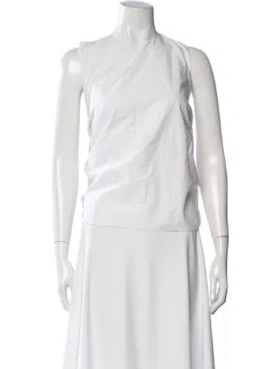 Pre-owned N°21 Crew Neck Sleeveless Top In White