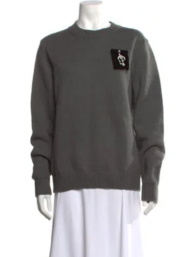 Pre-owned N°21 Crew Neck Sweater In Grey