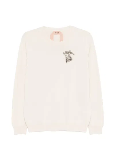 N°21 Crew-neck Sweater In Neutral