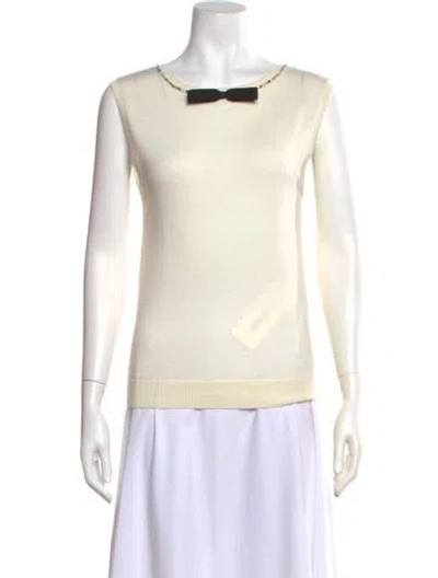 Pre-owned N°21 Crew Neck Sweater W/ Tags In White