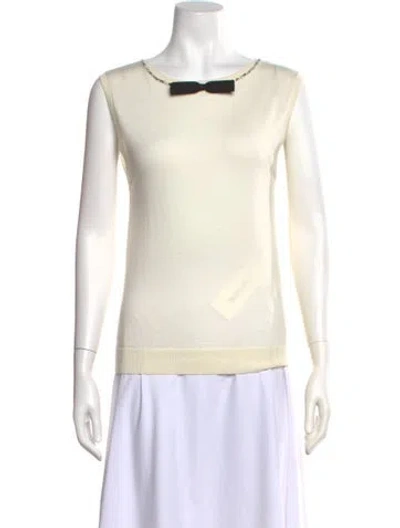 Pre-owned N°21 Crew Neck Sweater W/ Tags In White