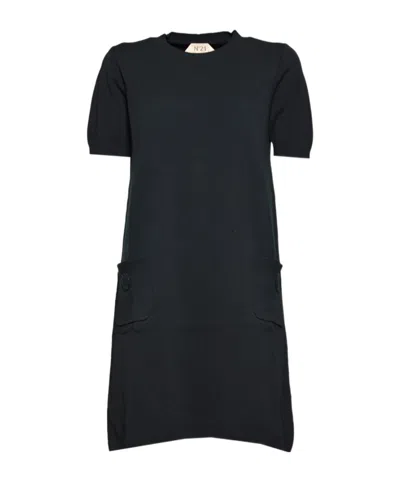 N°21 N21 Crewneck Short-sleeved Dress In Black