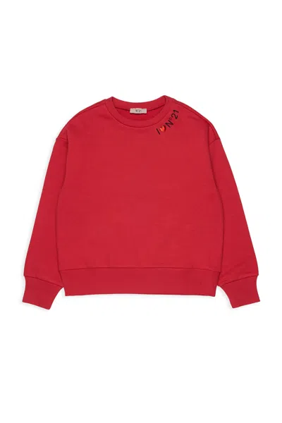 N°21 Kids' Logo-detail Sweatshirt In Red