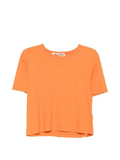 N°21 Crew-neck T-shirt In Orange