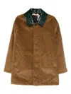 N°21 Crocodile-collar Corduroy Jacket In Brown