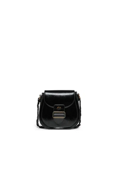 N°21 Kids' Cross-body Bag With Buckle Detail In Black